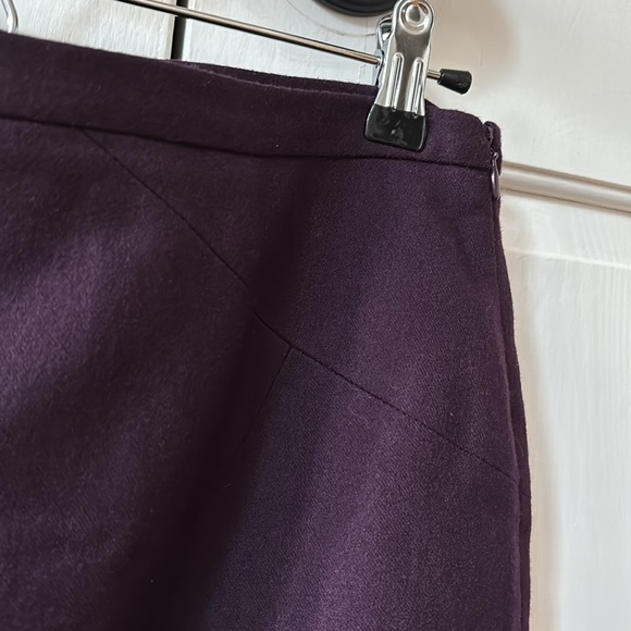 Ted Baker London Eggplant Purple Wool Stretch Pencil Skirt Size 3 Size US 8 - Picture 4 of 17